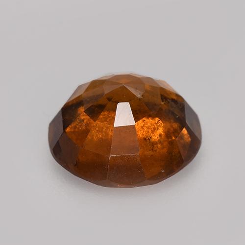 Granada hessonita laranja natural 2,73ct, corte redondo, VS-SI