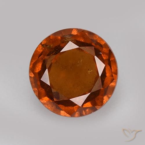 2.03ct Natural Laranja Profundo granada hessonita, Redondo, VS-SI