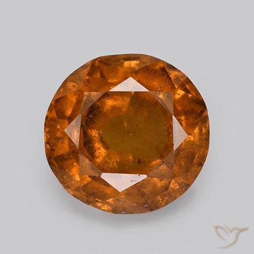 2.60ct Natural Laranja Profundo granada hessonita, Redondo, VS-SI
