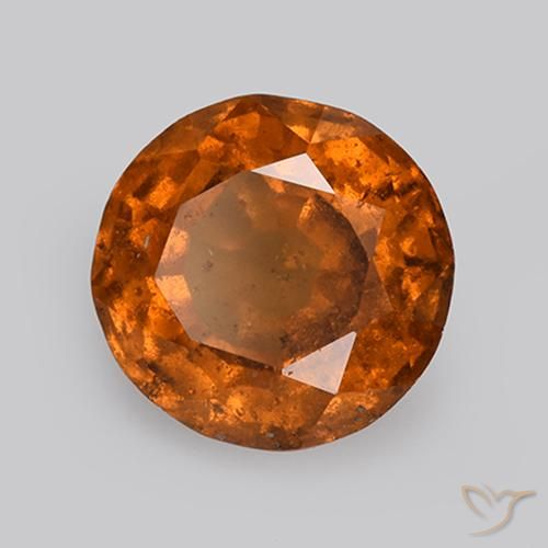 granada hessonita Laranja Profundo Natural 2.60ct, Redondo, VS-SI