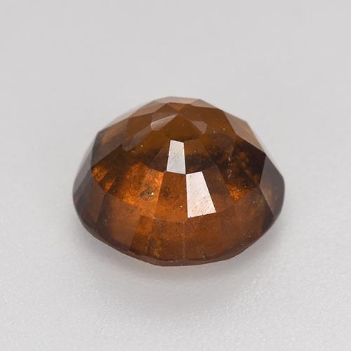 Granada hessonita laranja natural 3,38ct, corte redondo, VS-SI