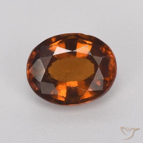 1.40ct Natural âmbar laranja granada hessonita, oval, VS