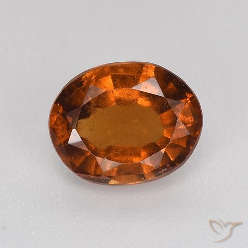 1.34ct Natural Laranja Profundo granada hessonita, oval, VS-SI