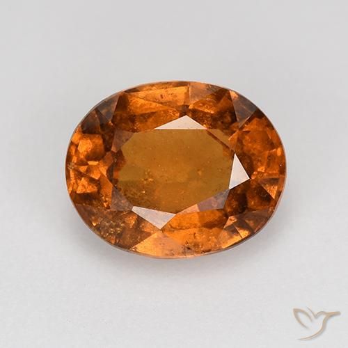 1.65ct Natural âmbar laranja granada hessonita, oval, VS-SI