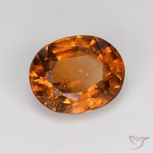 granada hessonita âmbar laranja Natural 1.65ct, oval, VS-SI