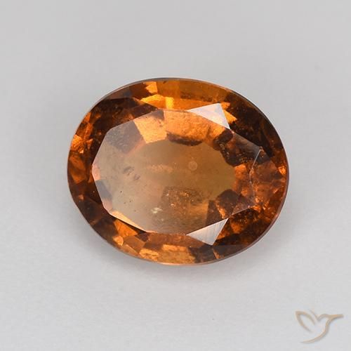 granada hessonita Laranja médio-escuro Natural 1.70ct, oval, VS-SI