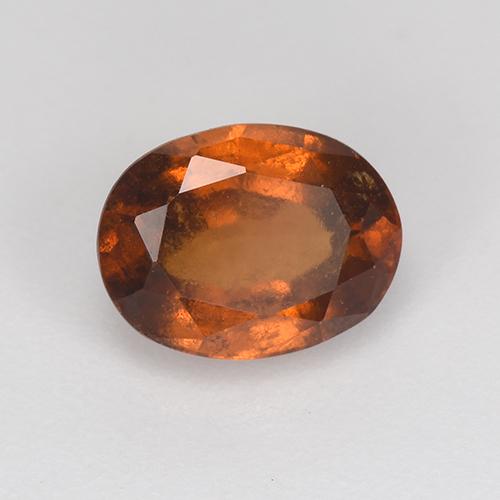 Granada Hessonita âmbar laranja Natural 1.65ct, Corte Oval, VS-SI