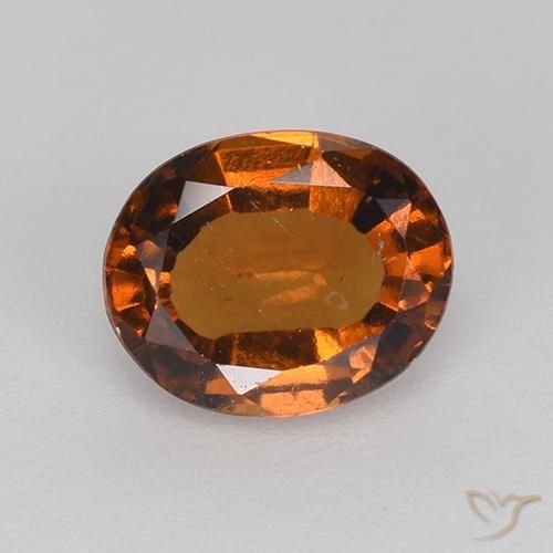 1.22ct Natural Laranja médio-escuro granada hessonita, oval, VS