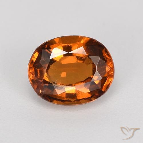 1.24ct Natural Laranja Profundo granada hessonita, oval, VS