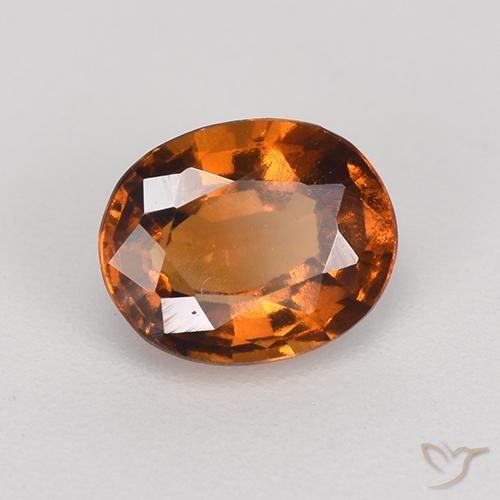 granada hessonita Laranja Profundo Natural 1.24ct, oval, VS