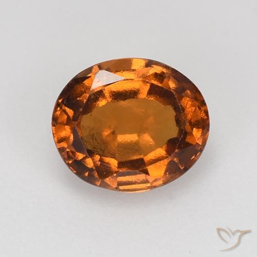 1.17ct Natural Laranja médio-escuro granada hessonita, oval, VS