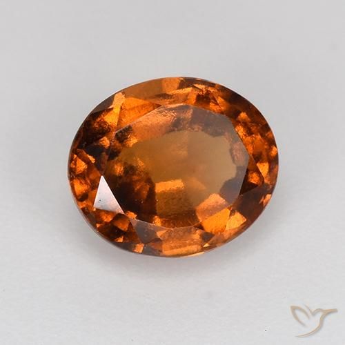granada hessonita Laranja médio-escuro Natural 1.17ct, oval, VS