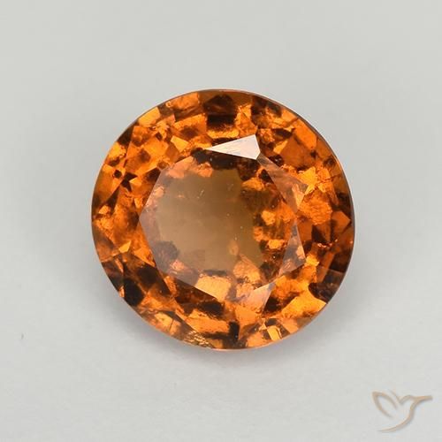granada hessonita Laranja médio-escuro Natural 1.43ct, Redondo, VS