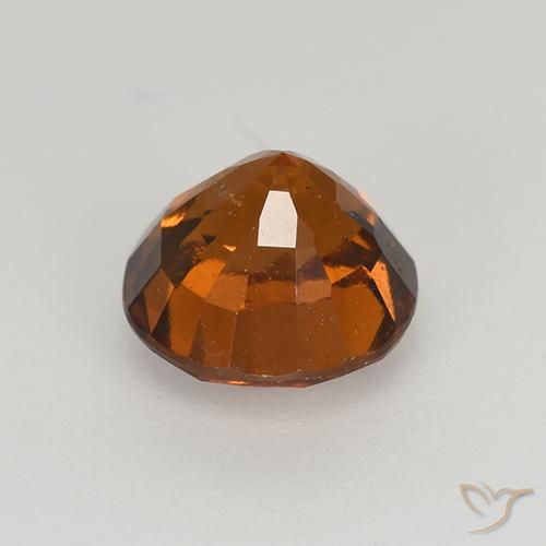 Granada hessonita laranja natural 1,66ct, corte redondo, VS