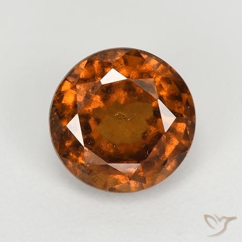 1.93ct Natural Laranja Profundo granada hessonita, Redondo, VS