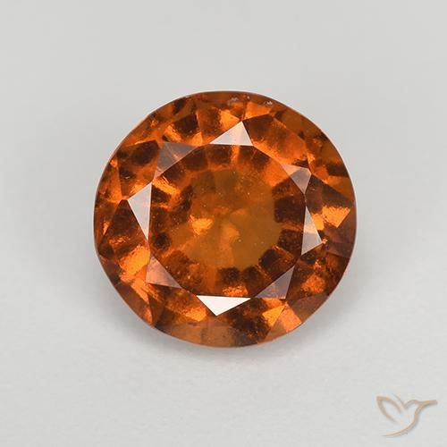 1.93ct Natural Laranja Profundo granada hessonita, Redondo, VS