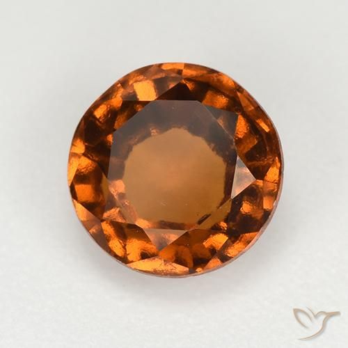 granada hessonita âmbar laranja Natural 1.73ct, Redondo, VVS-VS