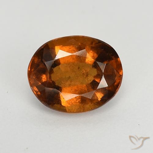 1.52ct Natural âmbar laranja granada hessonita, oval, VS-SI