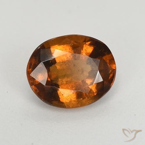 granada hessonita âmbar laranja Natural 1.52ct, oval, VS-SI