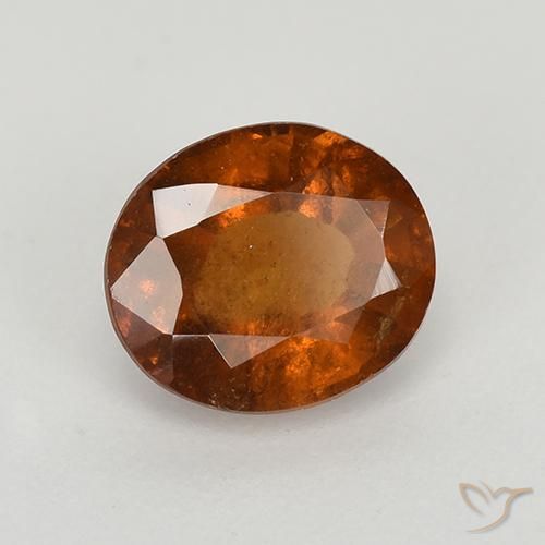 granada hessonita Laranja escuro Natural 1.67ct, oval, VS-SI