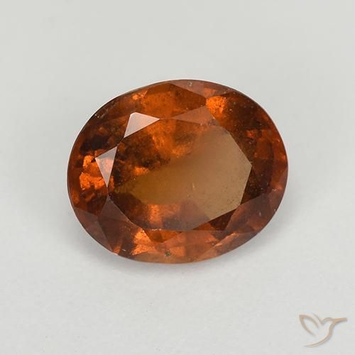granada hessonita Laranja escuro Natural 1.57ct, oval, VS-SI
