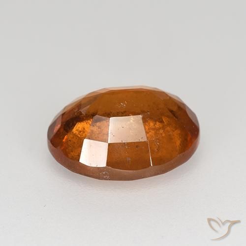 Granada hessonita laranja natural 3,08ct, corte oval, VS-SI