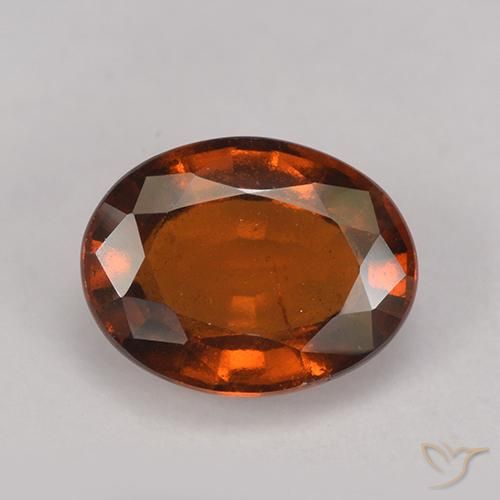 2.82ct Natural laranja avermelhado granada hessonita, oval, VS-SI