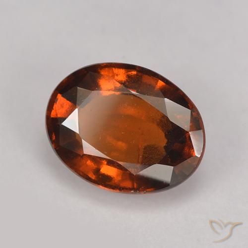 granada hessonita laranja avermelhado Natural 2.82ct, oval, VS-SI