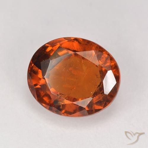 granada hessonita fogo laranja Natural 2.94ct, oval, VS-SI