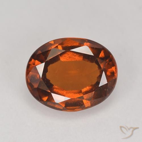2.37ct Natural âmbar laranja granada hessonita, oval, VS