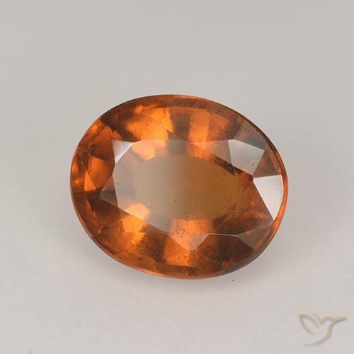 granada hessonita Laranja médio-escuro Natural 2.45ct, oval, VS