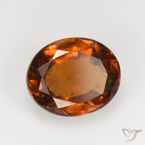 granada hessonita laranja avermelhado Natural 2.59ct, oval, VS-SI