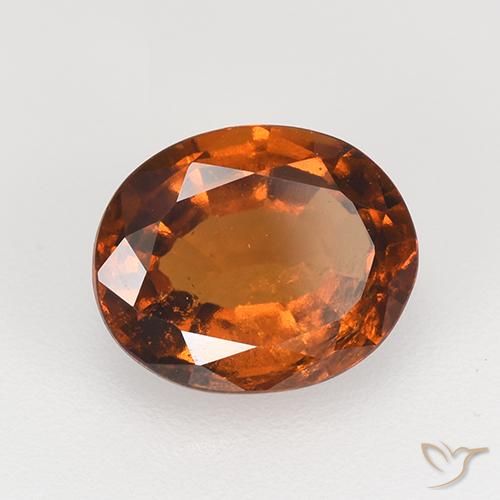 granada hessonita âmbar laranja Natural 2.36ct, oval, VS-SI