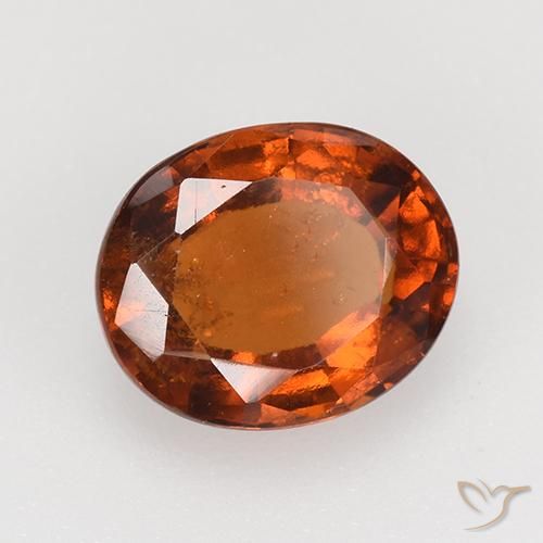 Granada hessonita laranja natural 2,82ct, corte oval, VS-SI