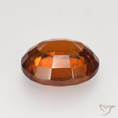 Granada hessonita laranja natural 2,82ct, corte oval, VS-SI