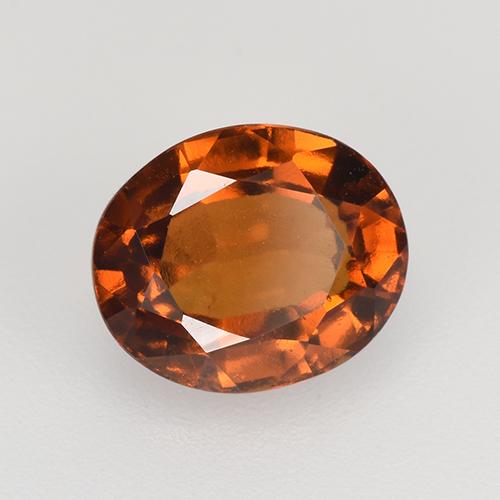 Granada hessonita laranja natural 2,47ct, corte oval, VVS-VS