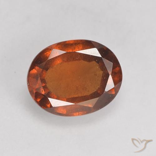 granada hessonita Laranja médio-escuro Natural 1.68ct, oval, VS-SI