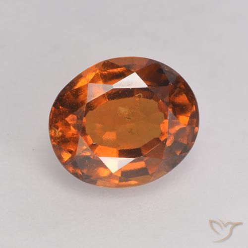 1.68ct Natural Laranja médio-escuro granada hessonita, oval, VS-SI