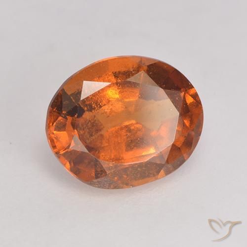 granada hessonita Laranja médio-escuro Natural 1.68ct, oval, VS-SI