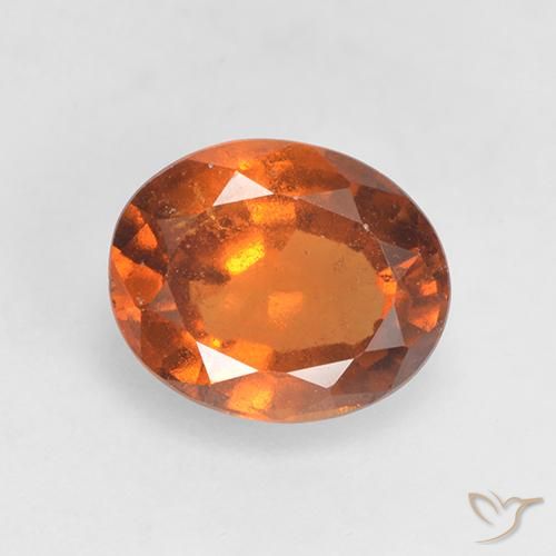 1.52ct Natural Laranja médio-escuro granada hessonita, oval, VS-SI