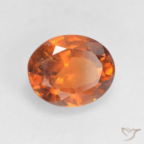 granada hessonita Laranja médio-escuro Natural 1.52ct, oval, VS-SI