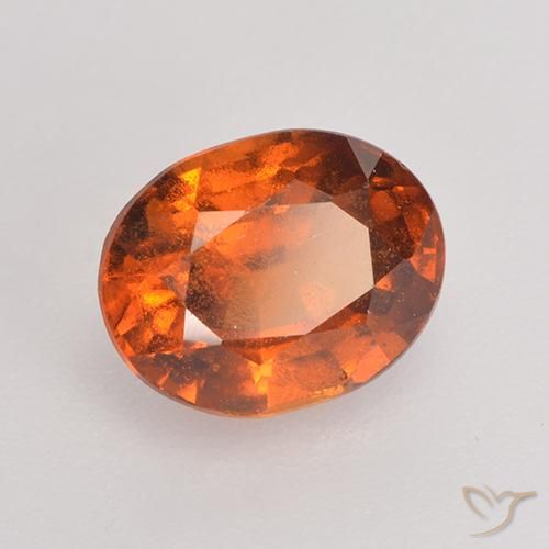 1.66ct Natural Laranja médio-escuro granada hessonita, oval, VS-SI
