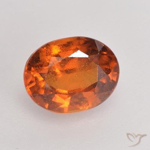 granada hessonita Laranja médio-escuro Natural 1.66ct, oval, VS-SI