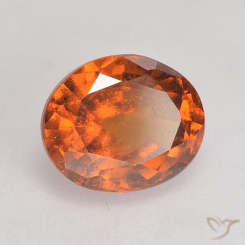 granada hessonita Laranja médio-escuro Natural 1.58ct, oval, VS-SI