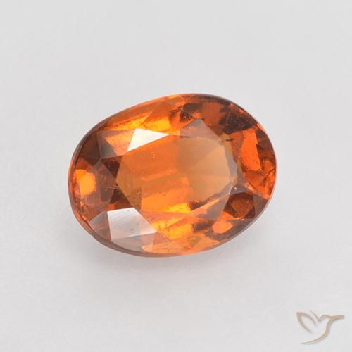 granada hessonita Laranja médio-escuro Natural 1.37ct, oval, VS-SI