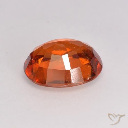granada hessonita laranja avermelhado Natural 1.71ct, oval, VS-SI