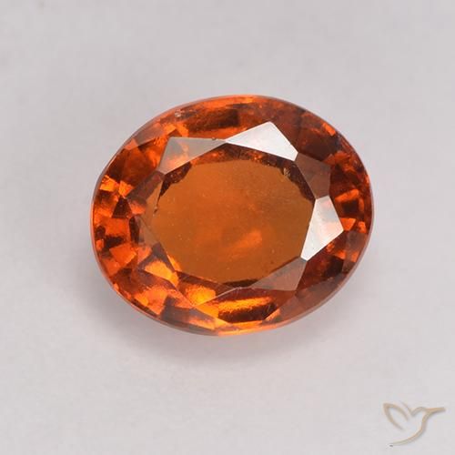 1.94ct Natural laranja avermelhado granada hessonita, oval, VS