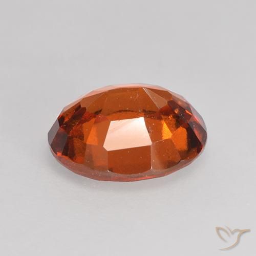 granada hessonita laranja avermelhado Natural 1.94ct, oval, VS