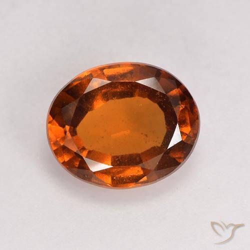 1.64ct Natural âmbar laranja granada hessonita, oval, VS