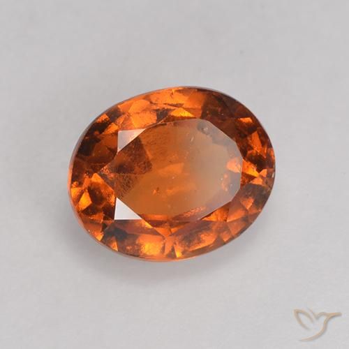 granada hessonita fogo laranja Natural 1.69ct, oval, VS
